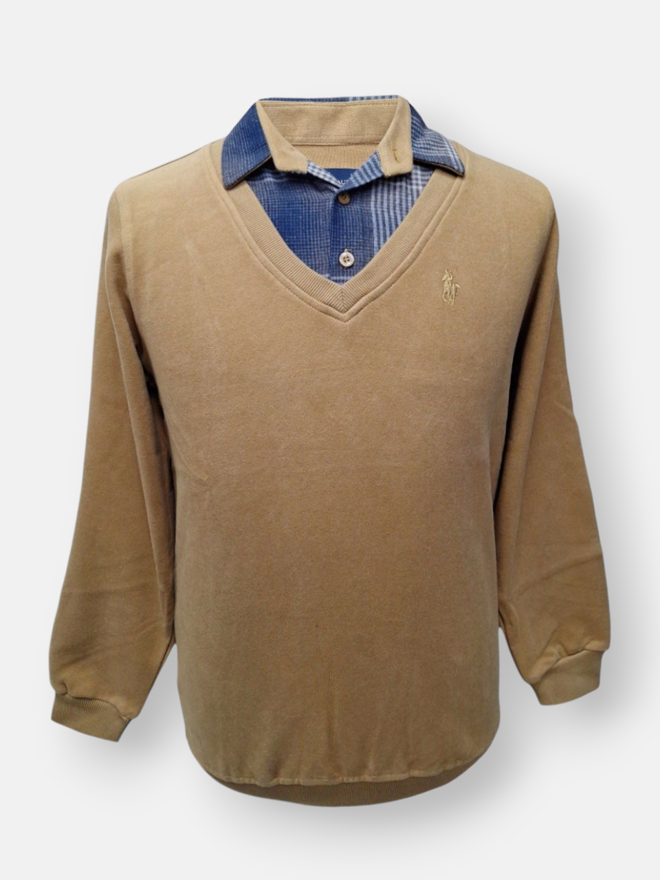 بلوز مردانه یقه دار سلانیک کرم AO سایزL