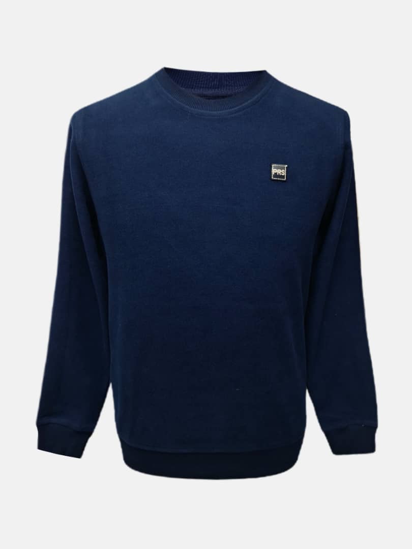 بلوز مردانه یقه گرد سلانیک سرمه ای CZ4012 سایزL