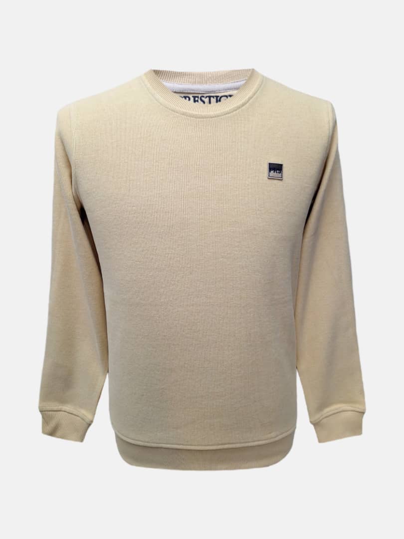 بلوز مردانه یقه گرد سلانیک کرم CZ4012 سایزL