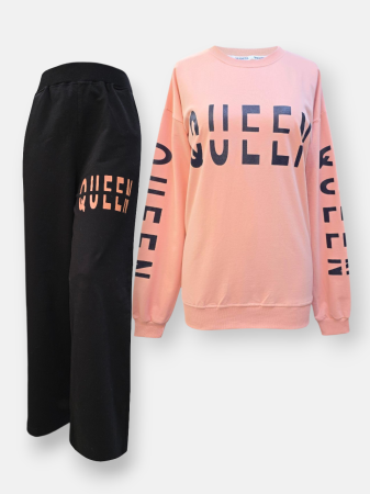 ست زنانه بلوز شلوار دورس چاپی CT3