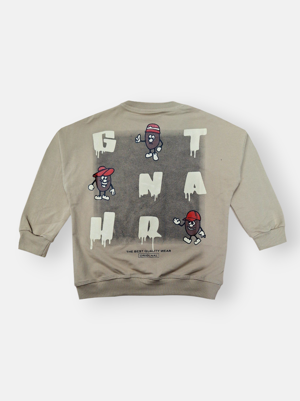 ست بچگانه اسپرت بلوز شلوار چاپی کرم CT3 سایز50