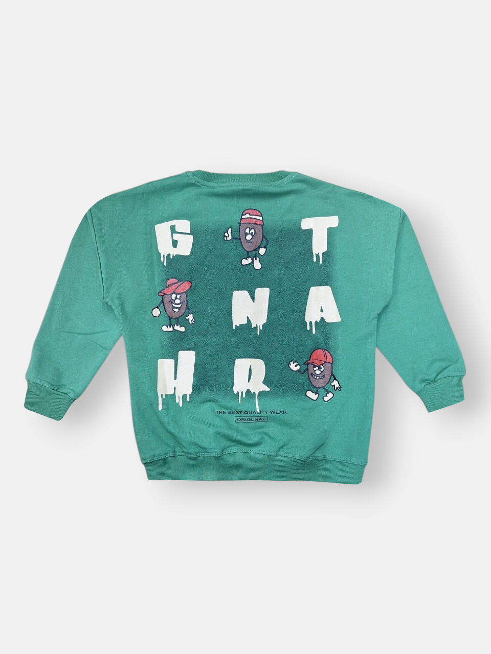 ست بچگانه اسپرت بلوز شلوار چاپی سبز CT3 سایز50