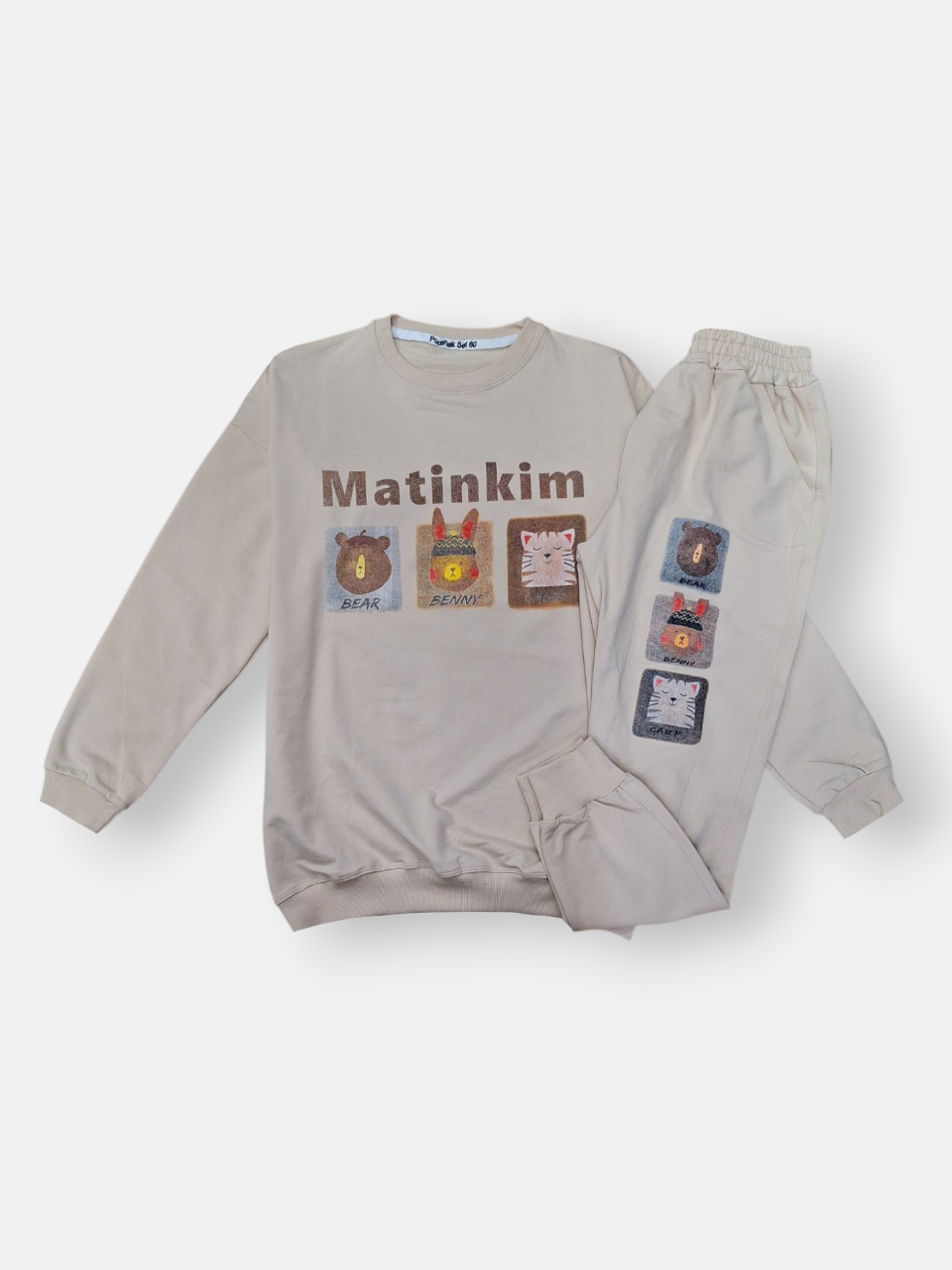 ست بچگانه اسپرت بلوز شلوار کرم CT4 سایز60