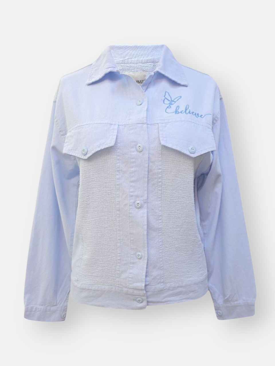 شومیز زنانه فندی آبی AV753