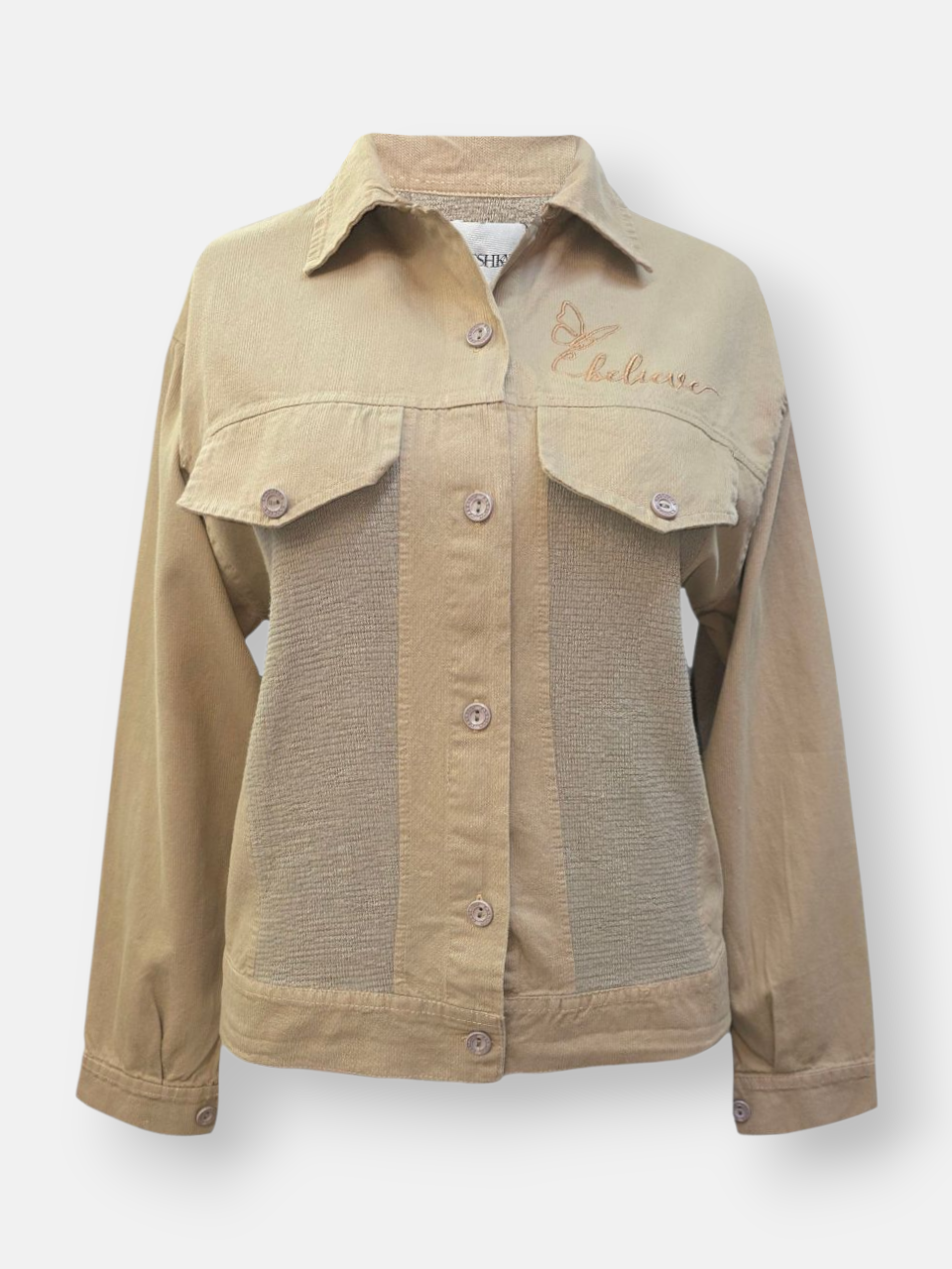 شومیز زنانه فندی خاکی AV753