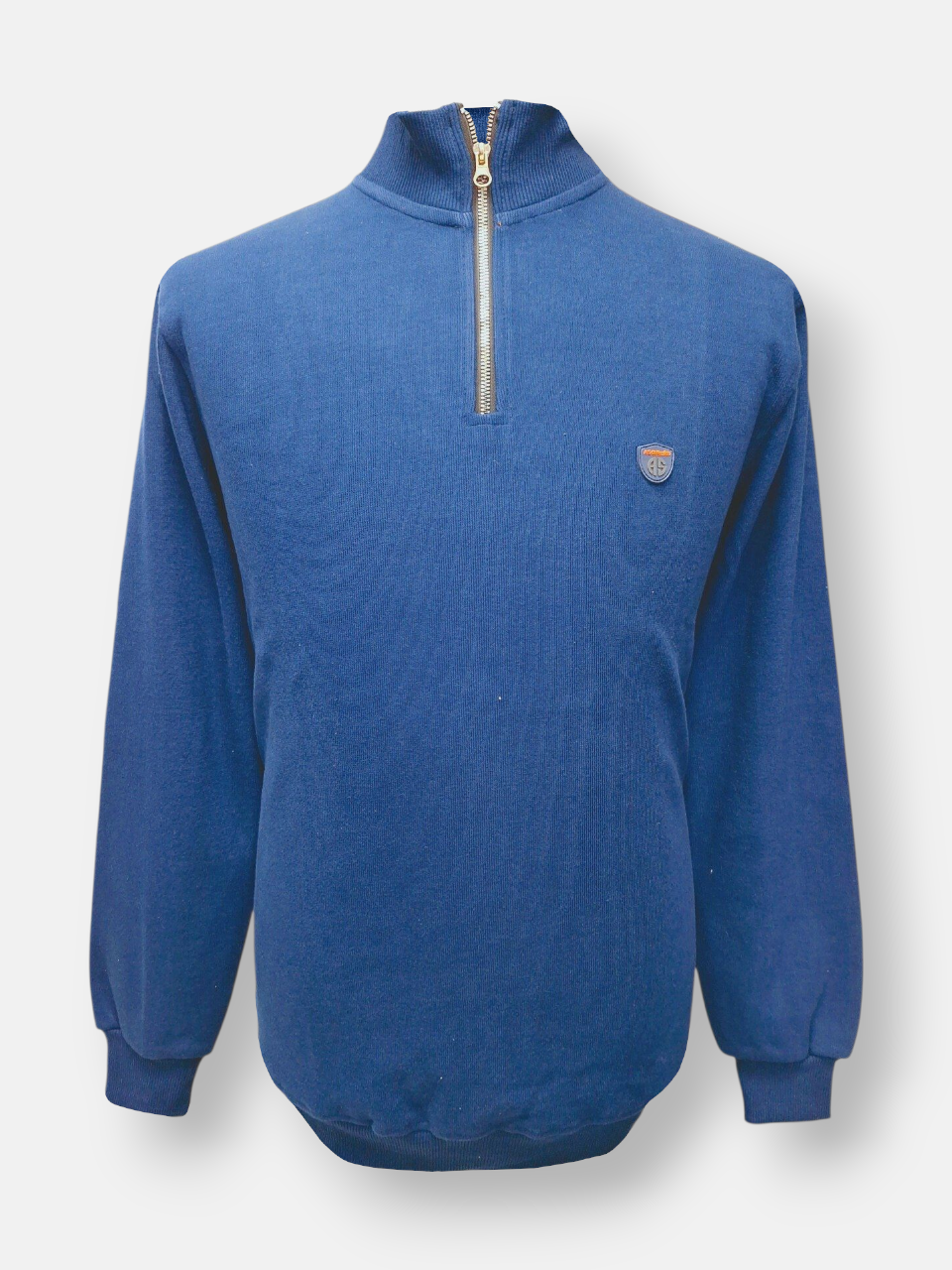 بلوز مردانه نیم زیپ سلانیک آبی AG754 سایز2XL