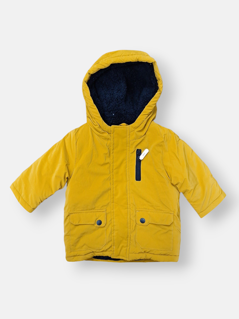 کاپشن بچگانه خارجی کلاهدار میکرو خردلی CT سایز1