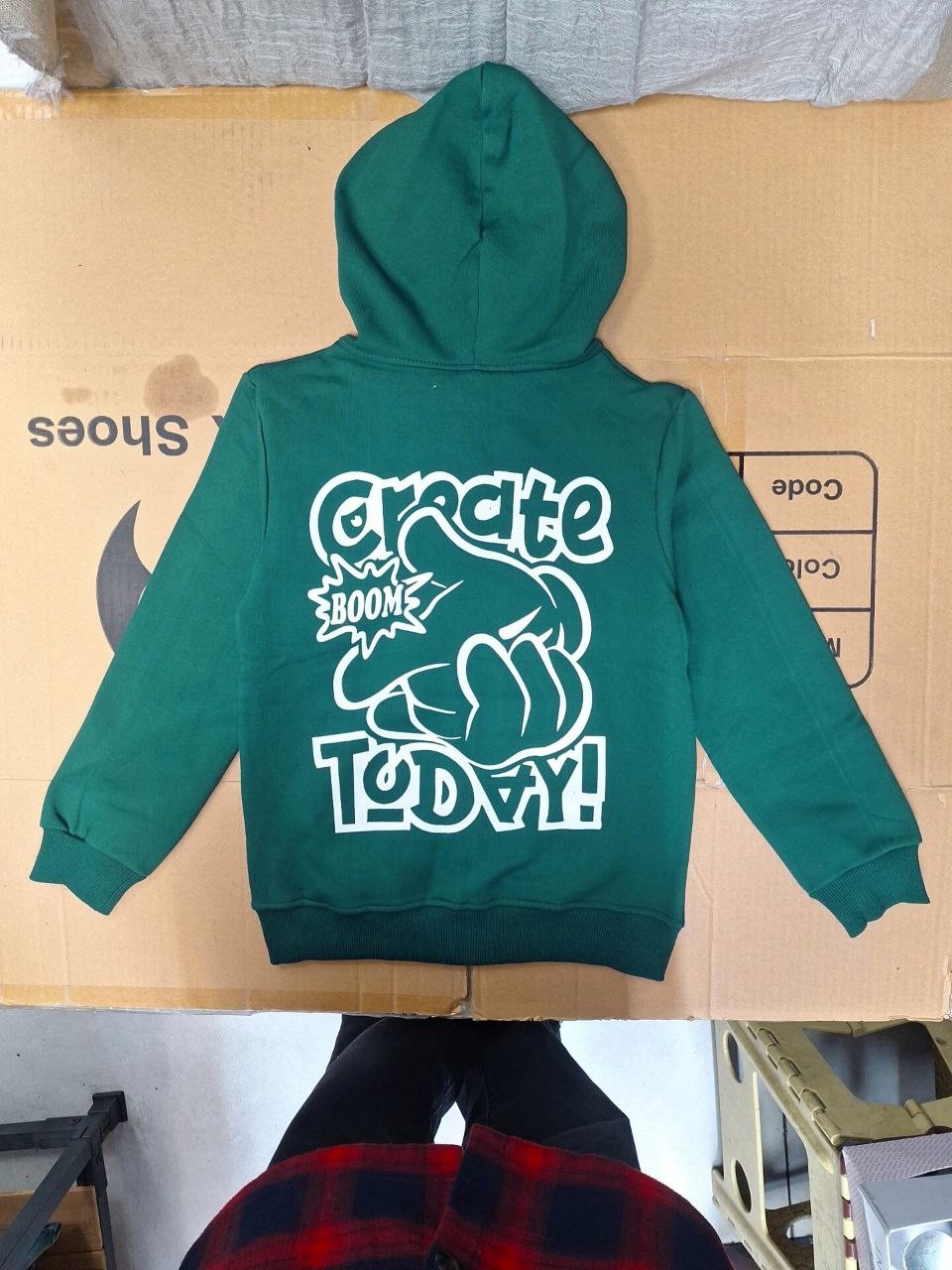 سوئیشرت بچگانه کلاهدار جیبدار دورس کله غازی CT سایز65