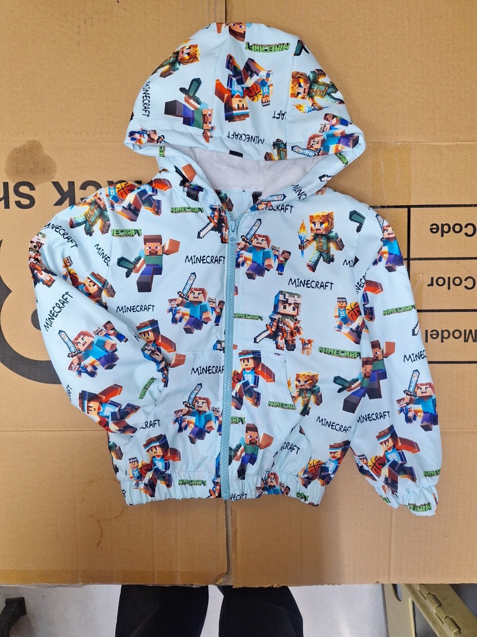 سوئیشرت پسرانه جیبدار ماینکرافت آبی CO سایز40