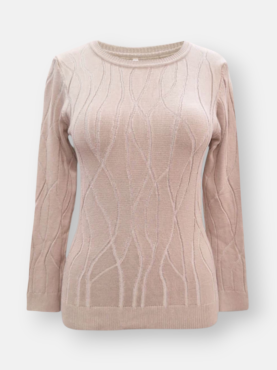 بلوز زنانه بافت کرم AV1221