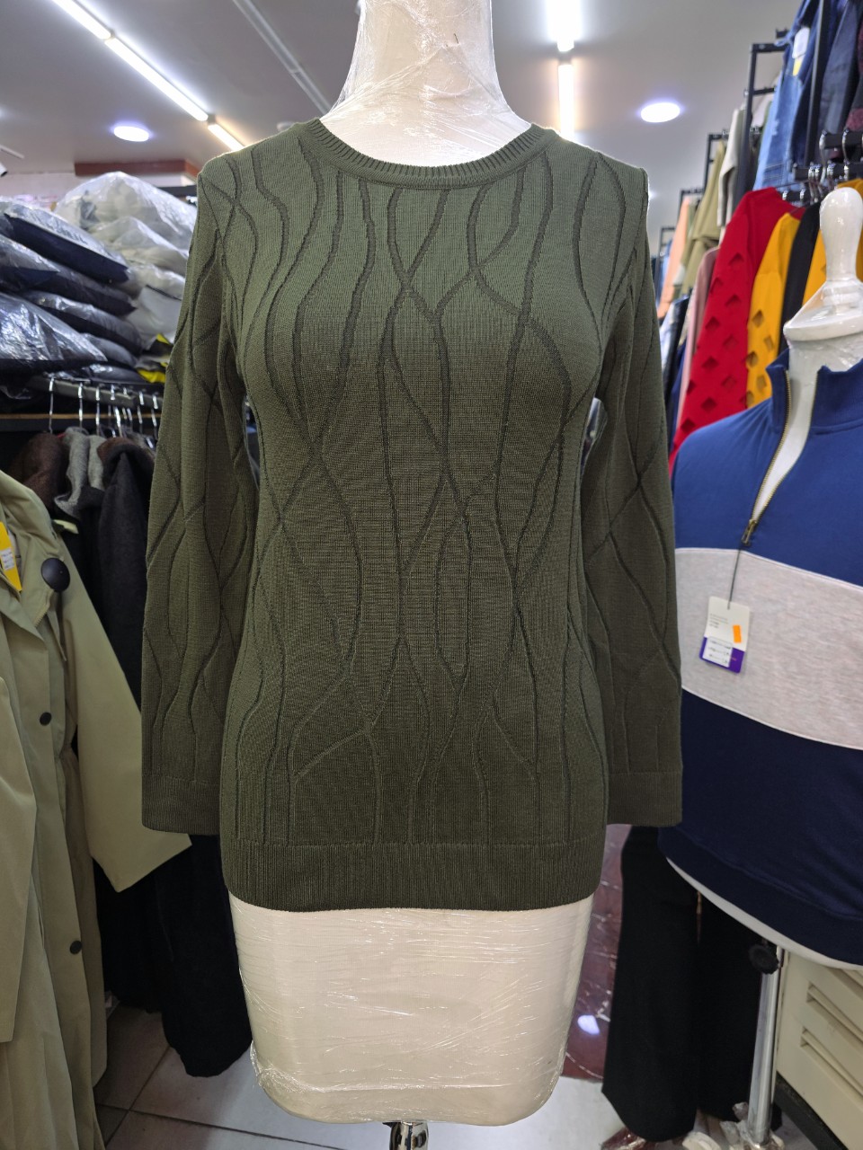 بلوز زنانه بافت یشمی AV1221