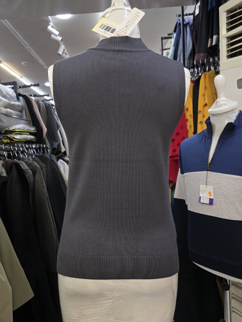 تاپ زنانه آستین حلقه یقه 5سانت طوسی AV1298