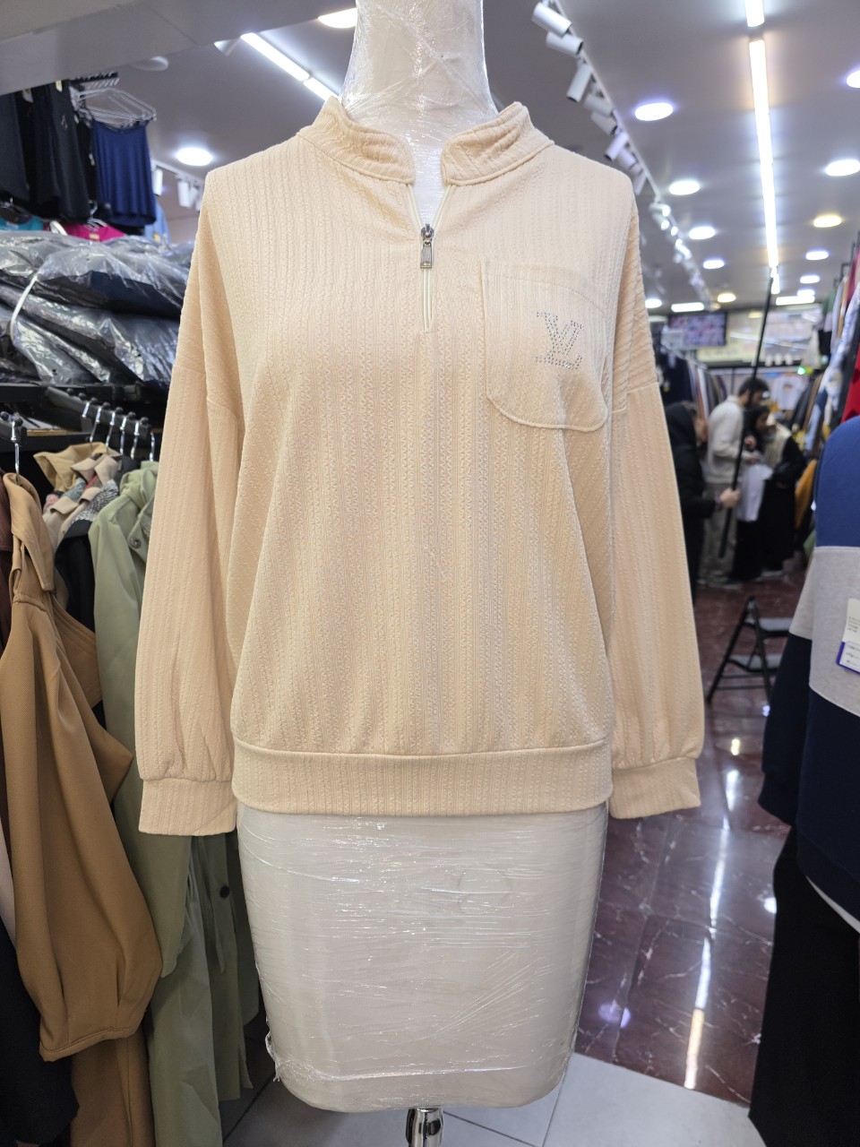 ست اسپرت بابر شلوار مراکشی کرم AV2779