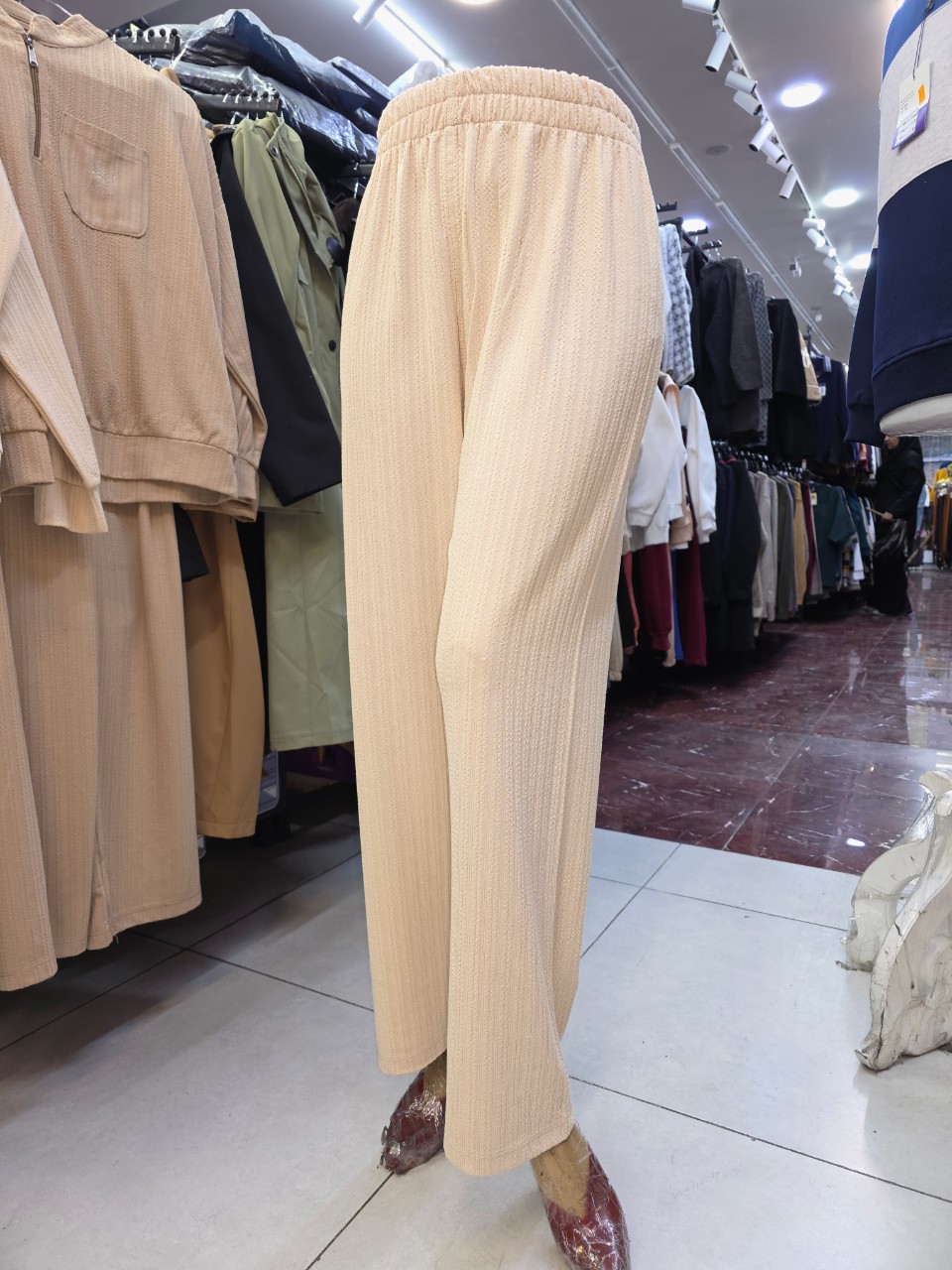 ست اسپرت بابر شلوار مراکشی کرم AV2779