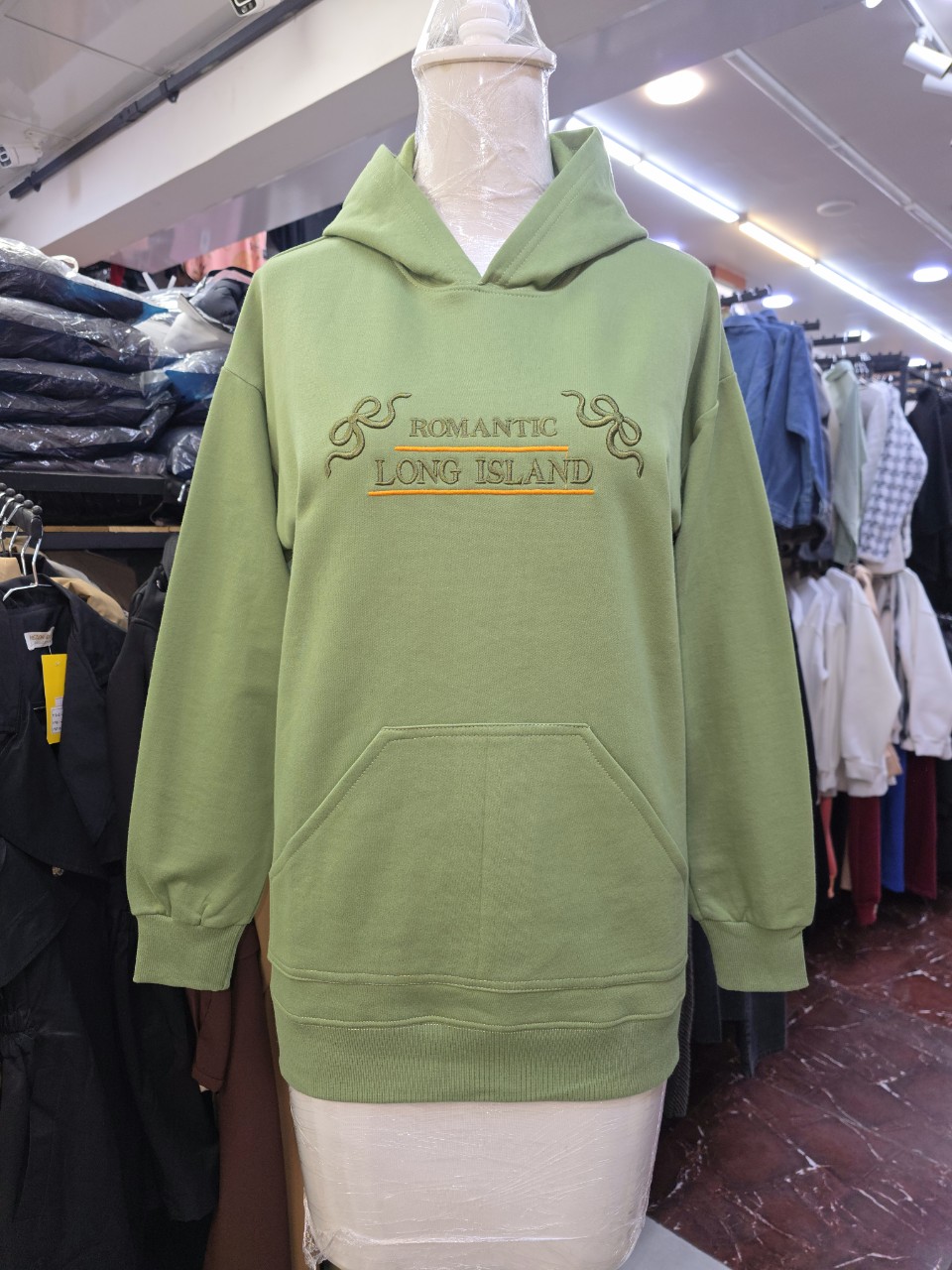 هودی اسپرت جیبدار کلاهدار دورس سبز CT