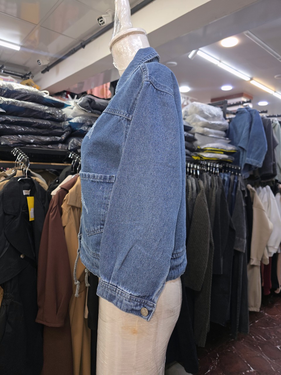 کت کوتاه زنانه جین آبی AE