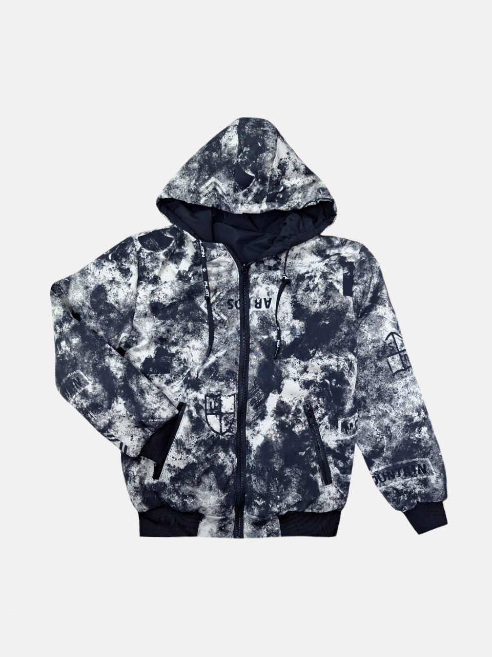 سوئیشرت پسرانه دورو کلاهدار برزنتی مشکی AL سایز60