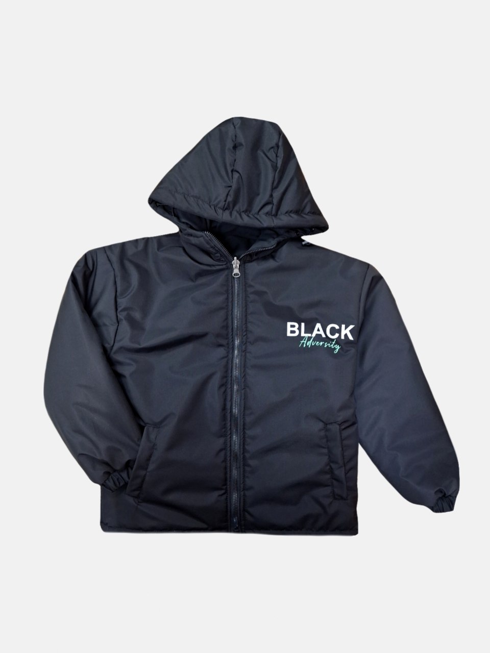 کاپشن پسرانه دورو کلاهدار شمعی مشکی CO سایز75