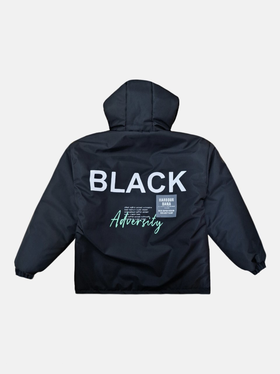 کاپشن پسرانه دورو کلاهدار شمعی مشکی CO سایز80