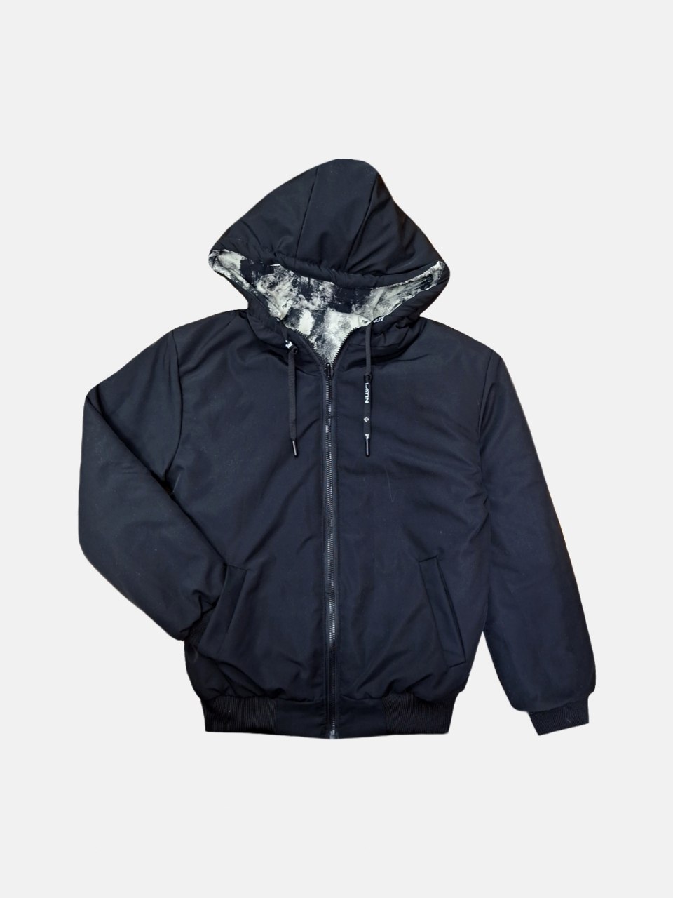 سوئیشرت پسرانه دورو کلاهدار برزنتی مشکی AL سایز70