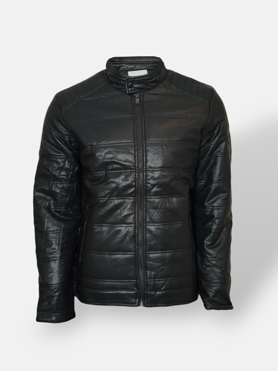 کت مردانه چرم مشکی CN881 سایزL