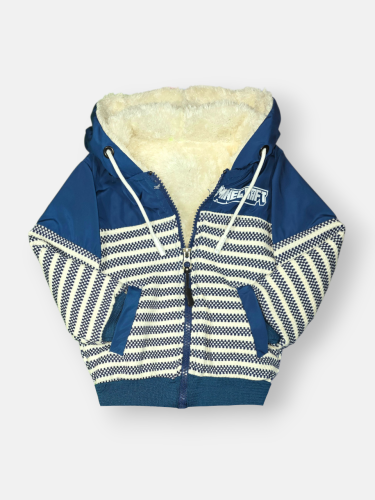 سوئیشرت دخترانه جیبدار کلاهدار راه راه میکرو توخز AD3502