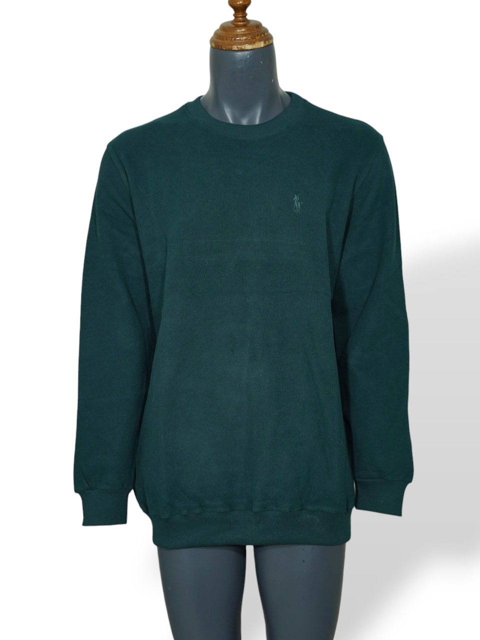 بلوز مردانه یقه گرد سلانیک یشمی AO4481 سایز3XL