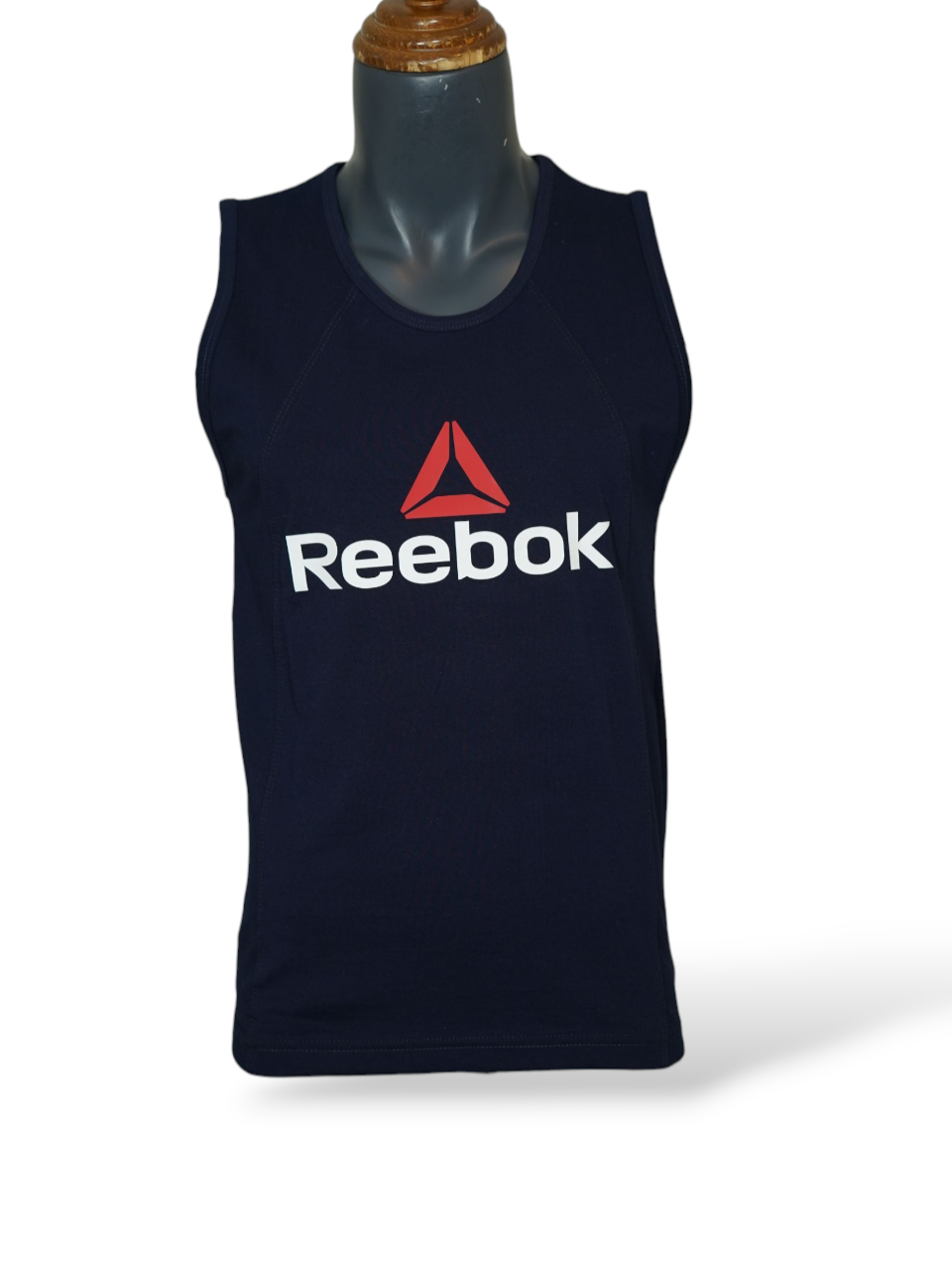 ست مردانه تاپ شلوارک پنبه یک رو ریبوک سرمه ای BR سایزL