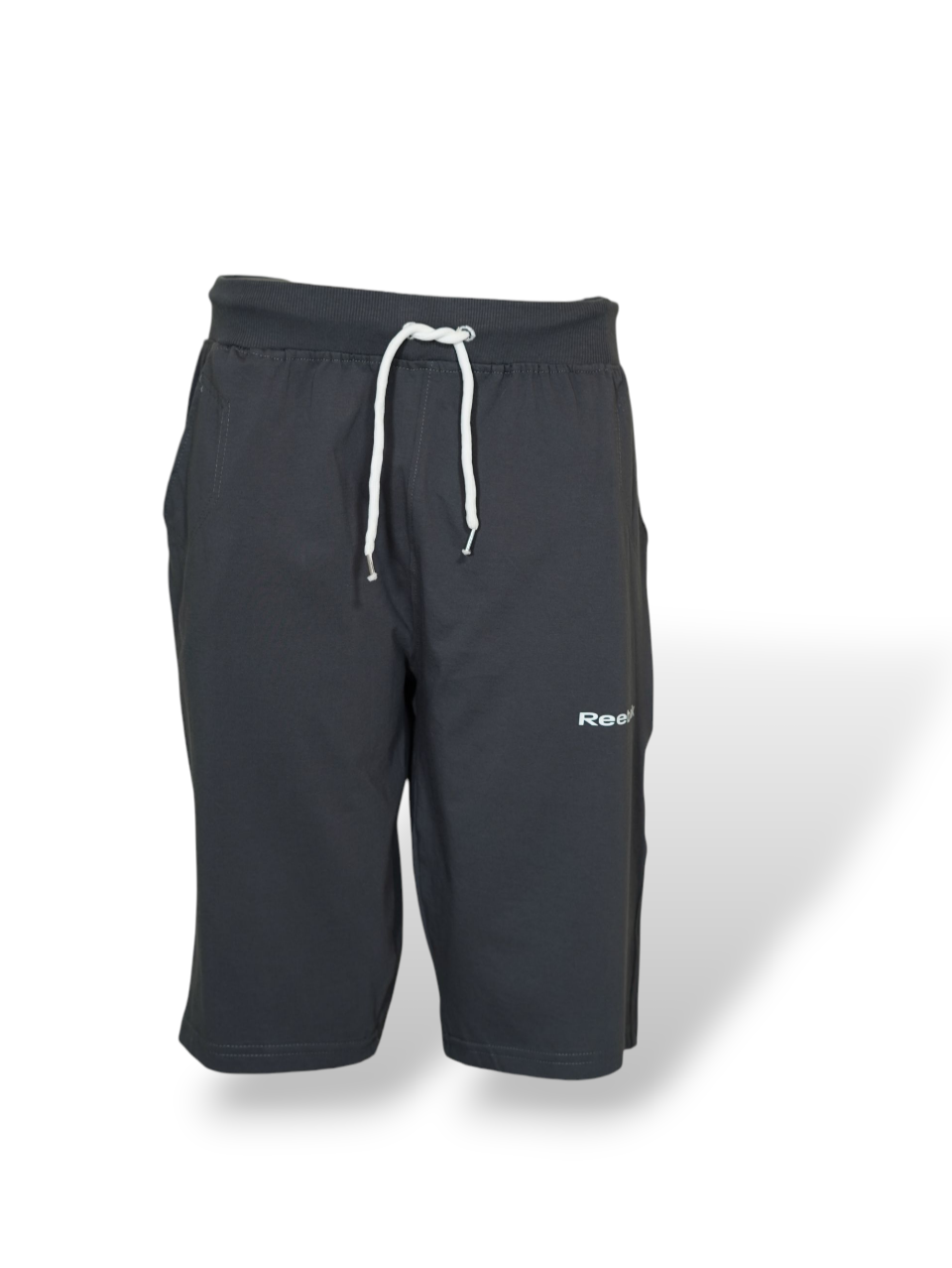 ست مردانه تاپ شلوارک پنبه یک رو ریبوک طوسی BR سایزXL