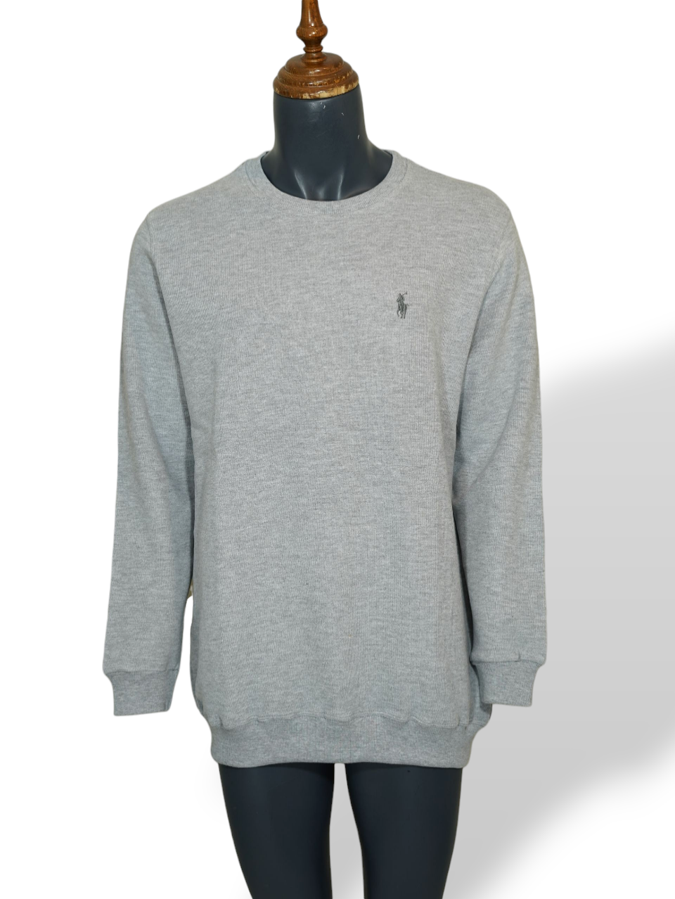 بلوز مردانه یقه گرد سلانیک طوسی AO4481 سایز3XL