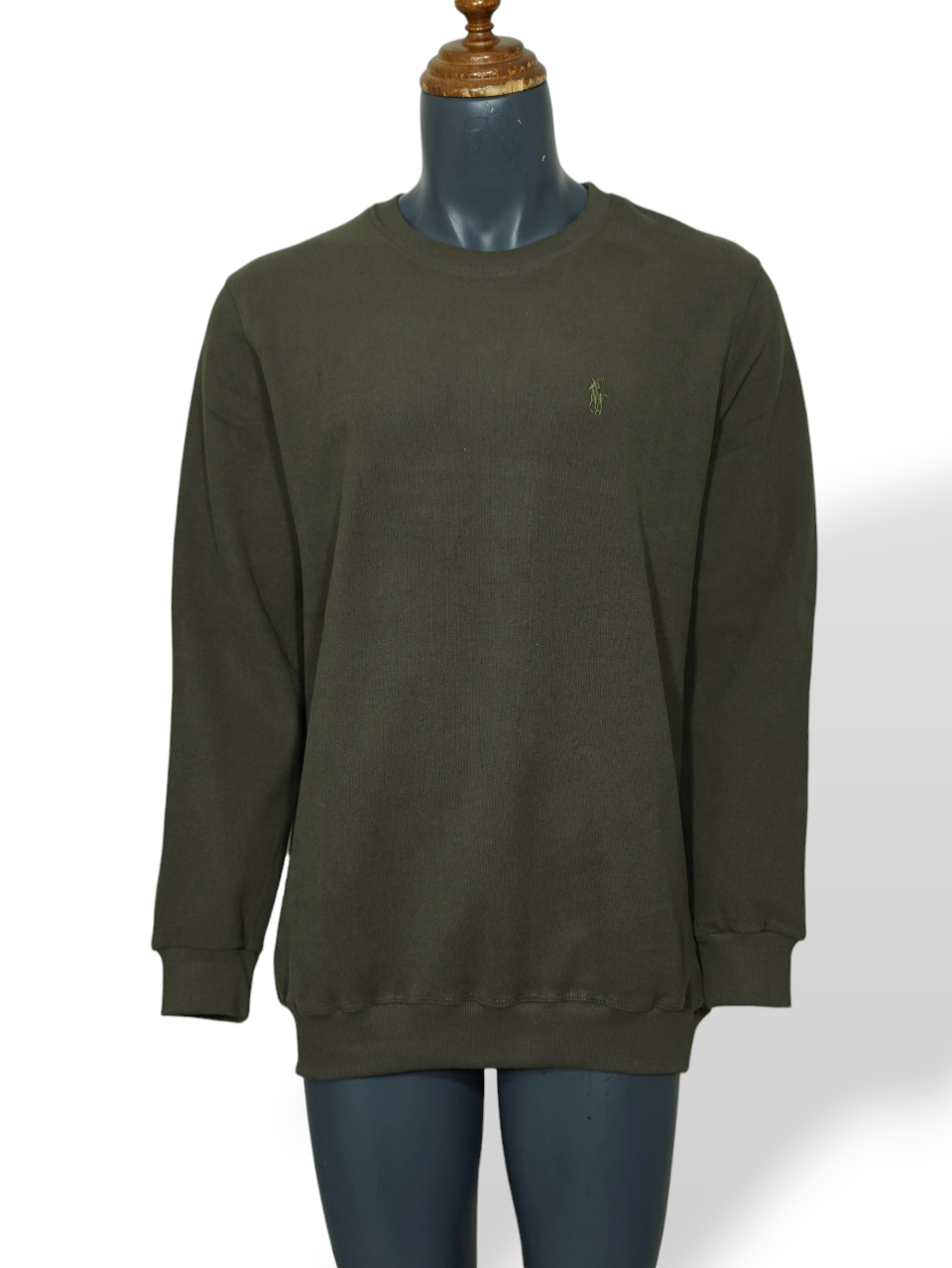 بلوز مردانه یقه گرد سلانیک سبزلجنی AO4481 سایز3XL