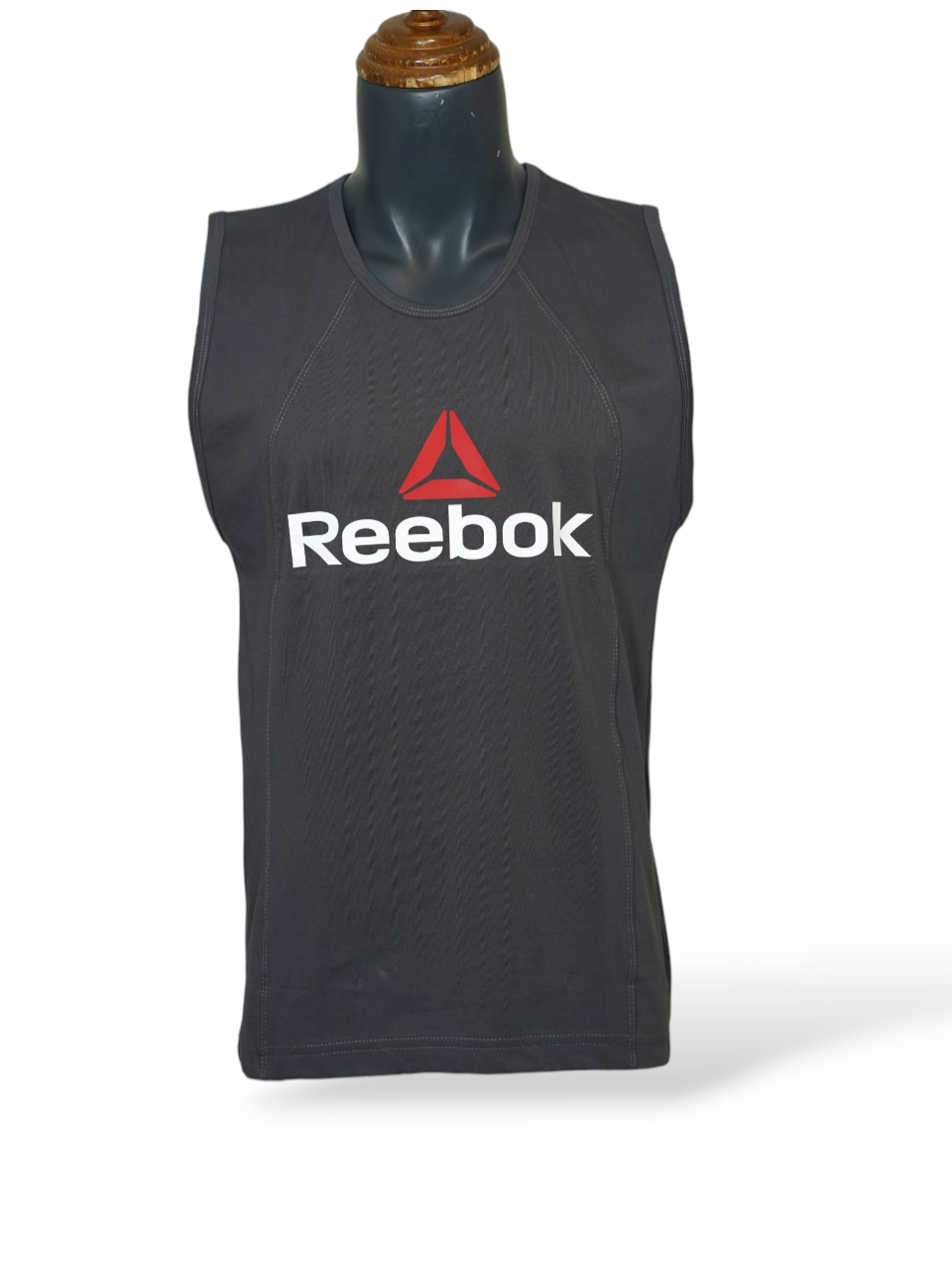 ست مردانه تاپ شلوارک پنبه یک رو ریبوک طوسی BR سایز2XL