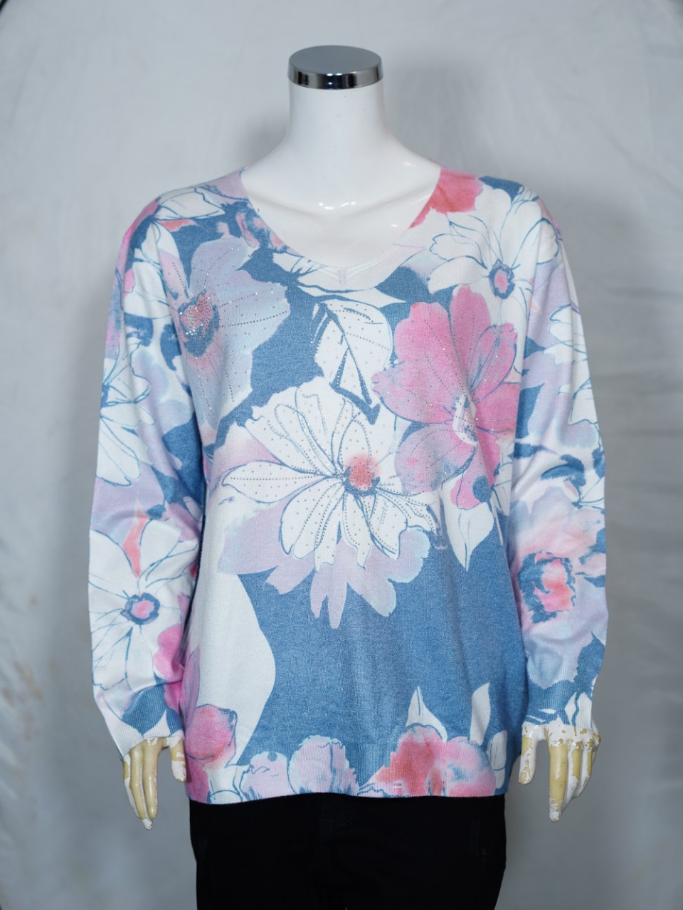 بلوز زنانه یقه هفت کشمیر طرح7 DA