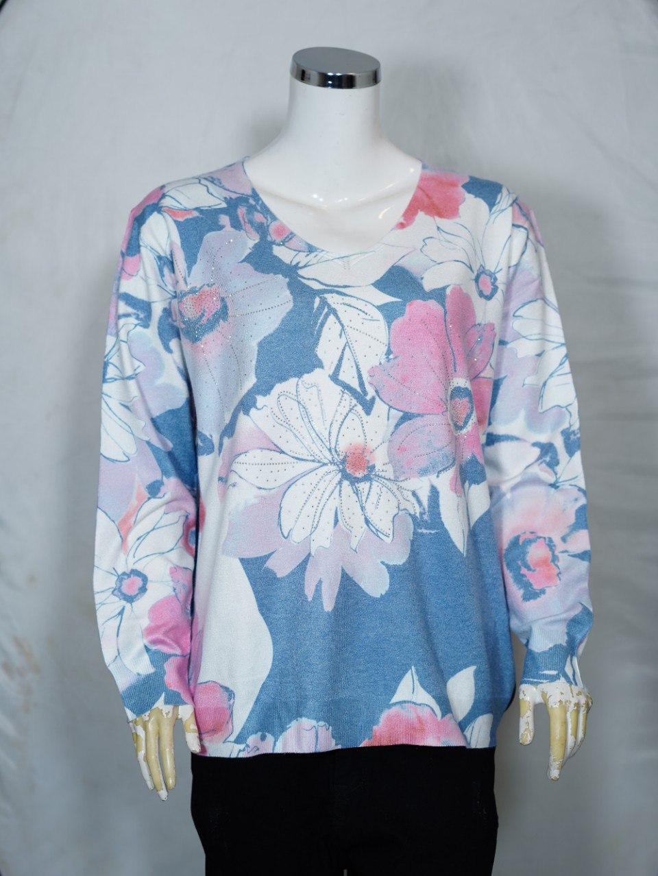 بلوز زنانه یقه هفت کشمیر طرح4 DA