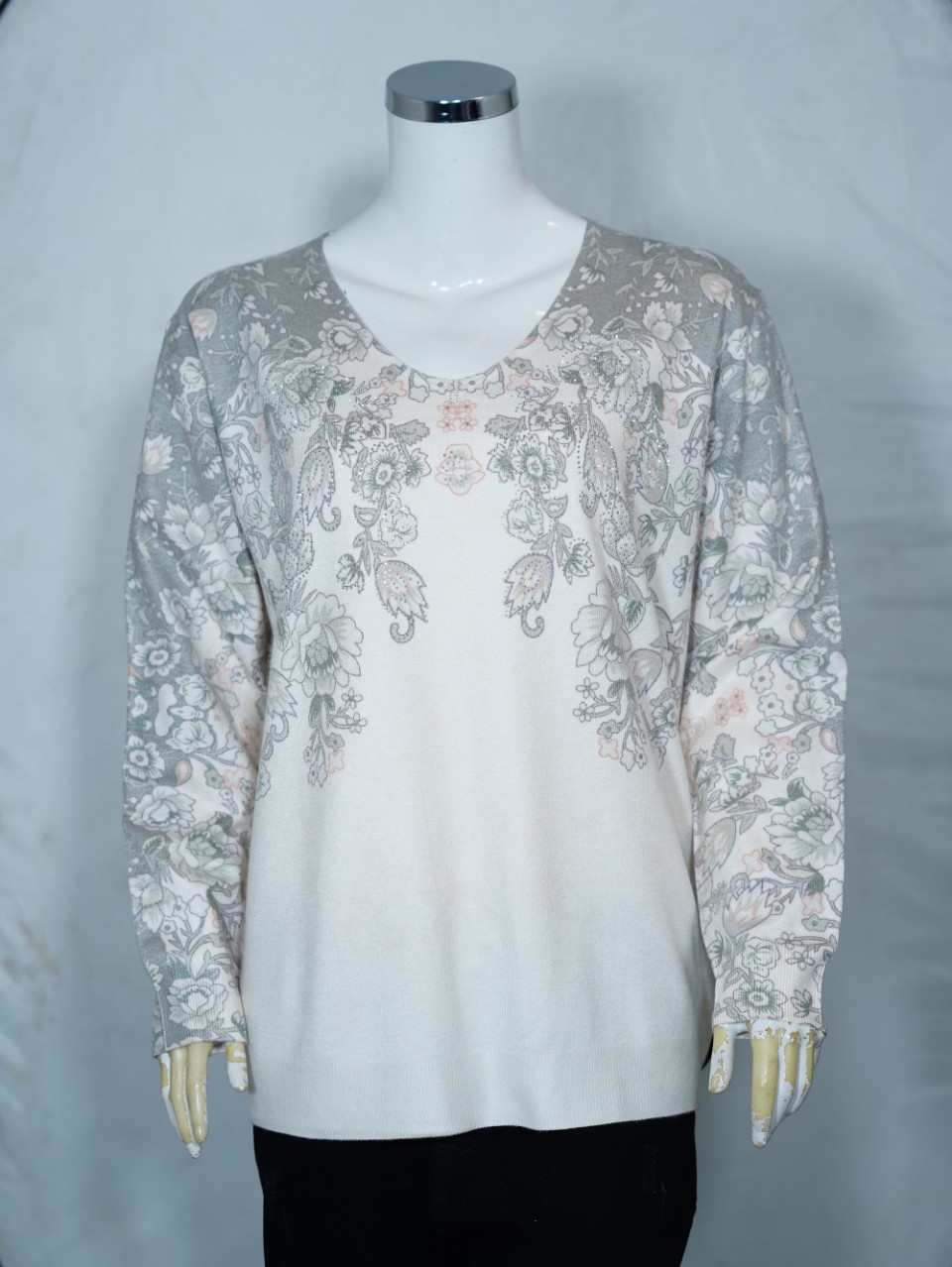 بلوز زنانه یقه هفت کشمیر طرح3 DA