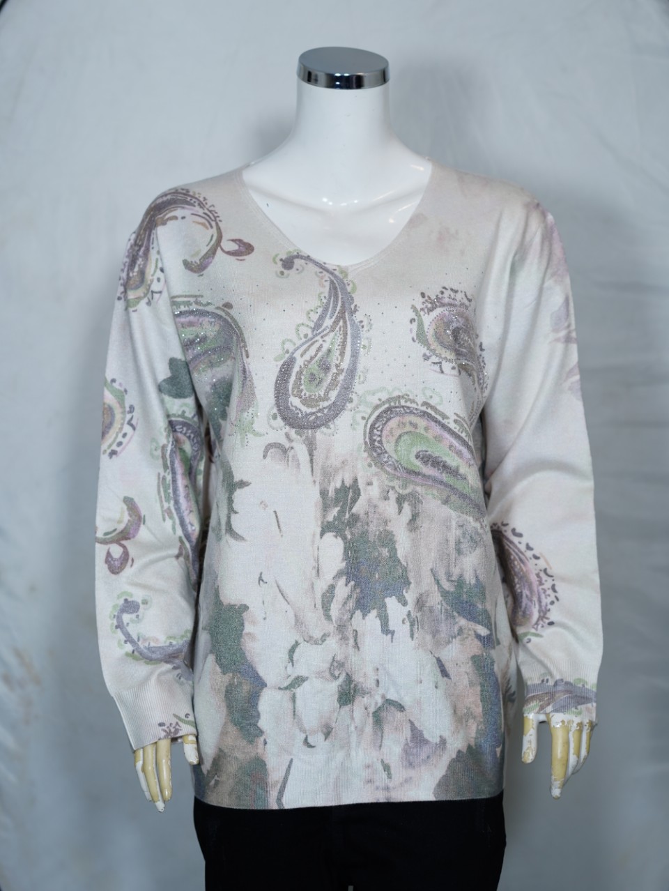 بلوز زنانه یقه هفت کشمیر طرح5 DA