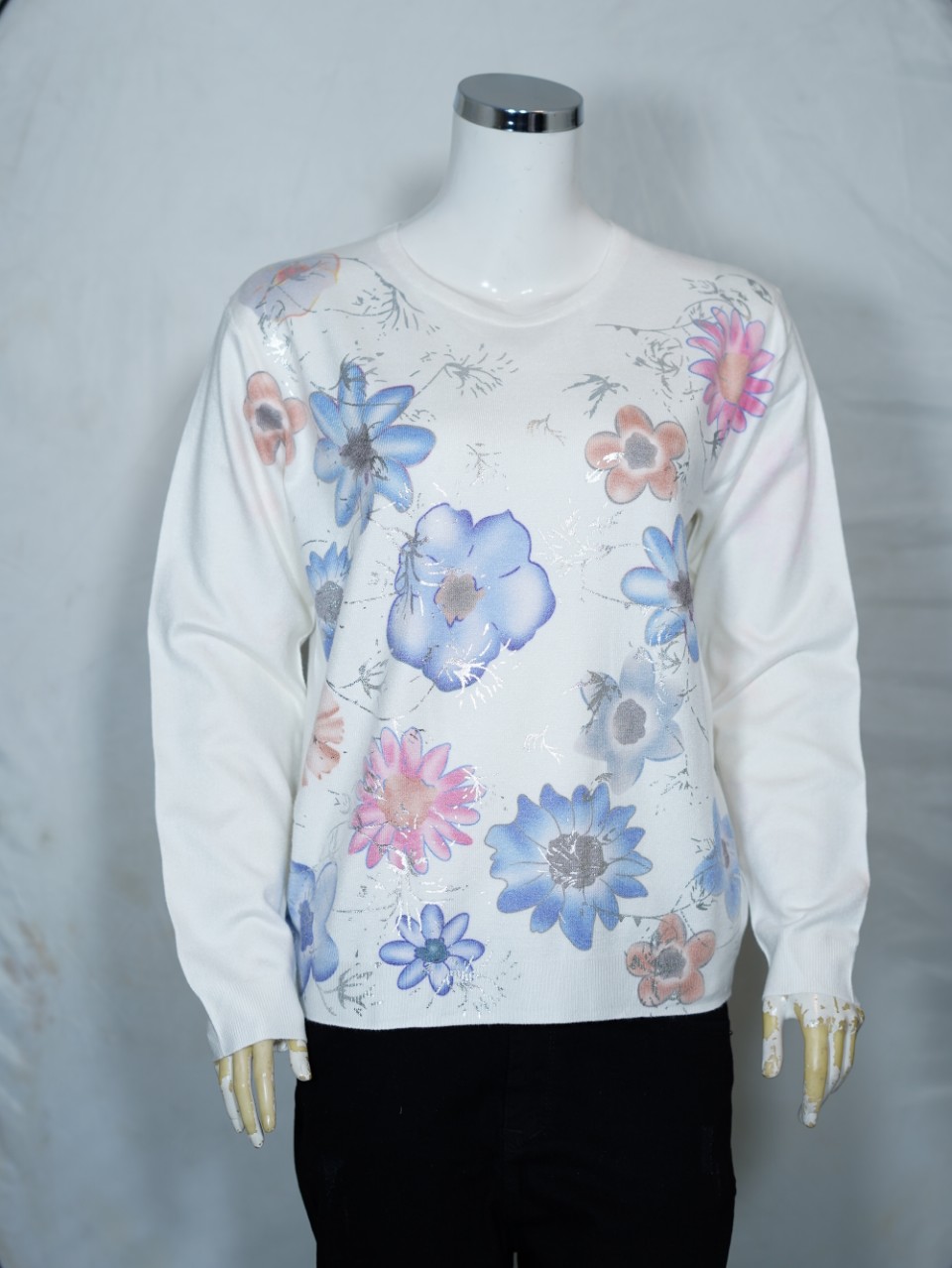 تیشرت زنانه یقه گرد کشمیر طرح2 DA