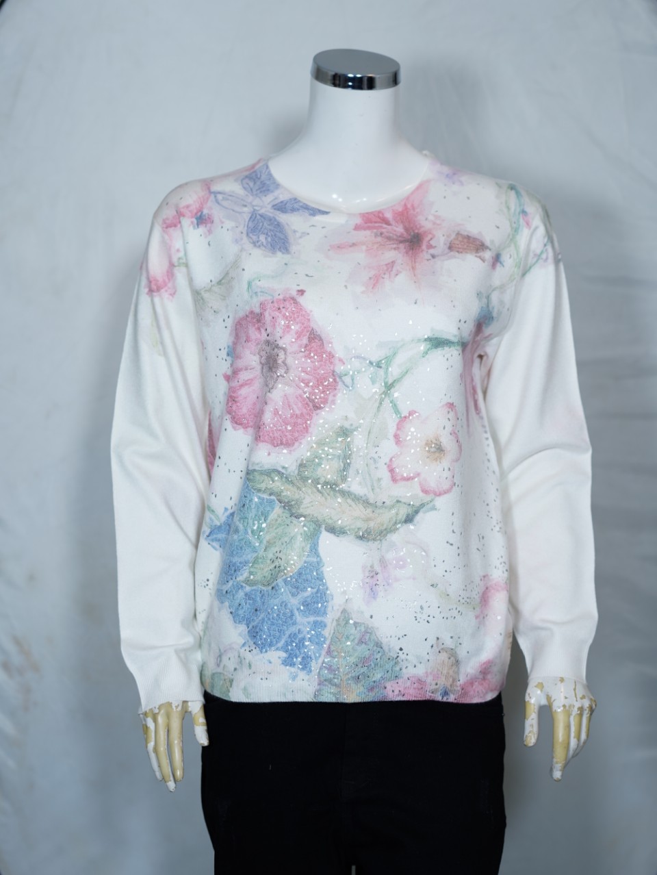 تیشرت زنانه یقه گرد کشمیر طرح3 DA