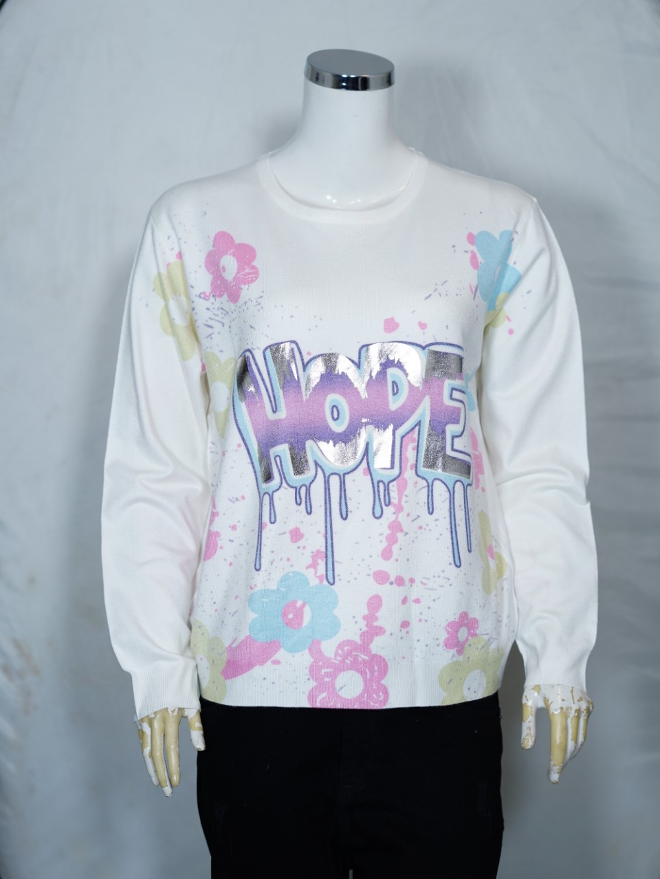 تیشرت زنانه یقه گرد کشمیر طرح4 DA