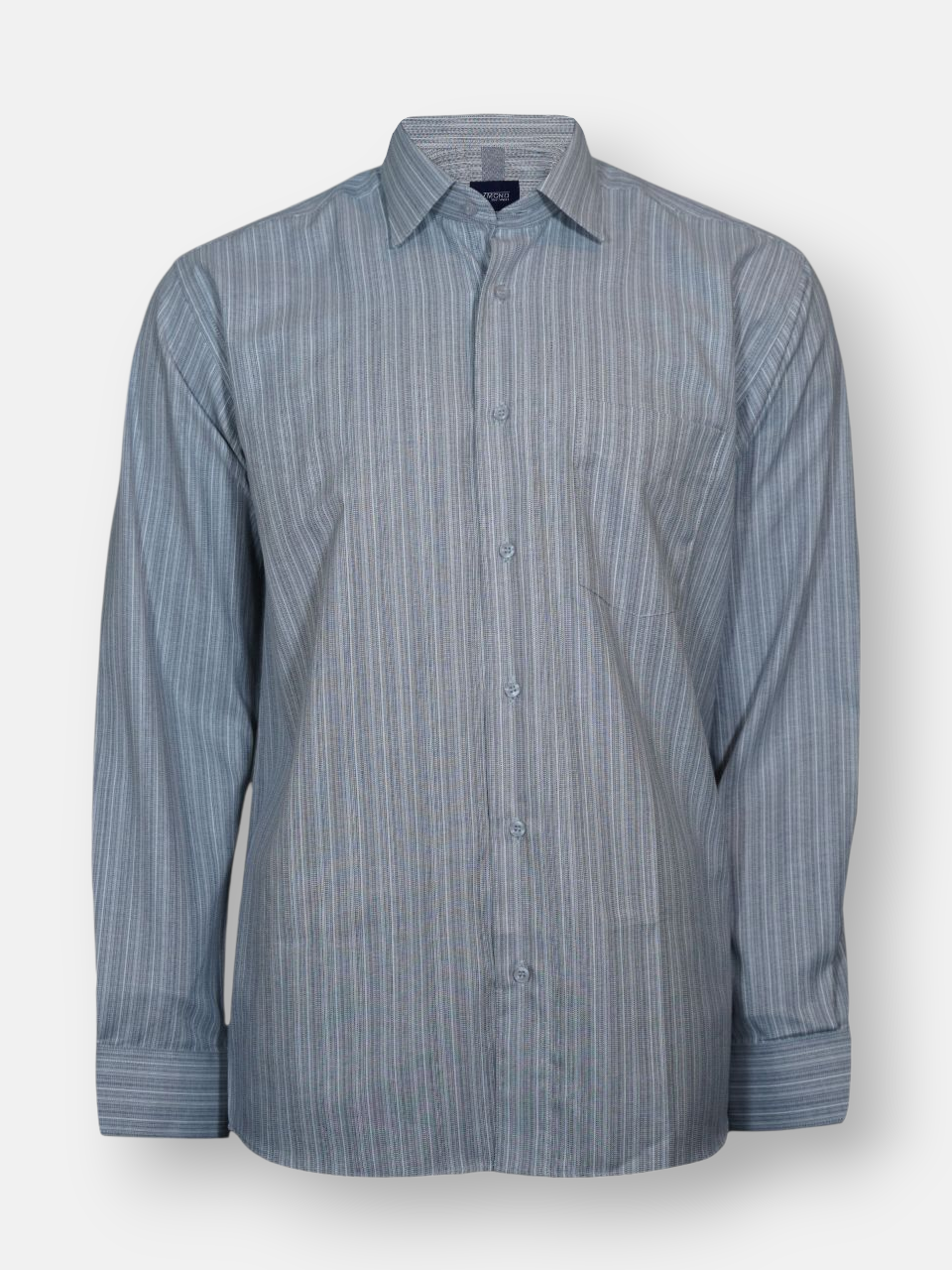 پیراهن مردانه جعبه ای دوخت فرنگی آستین بلند راه راه DH4