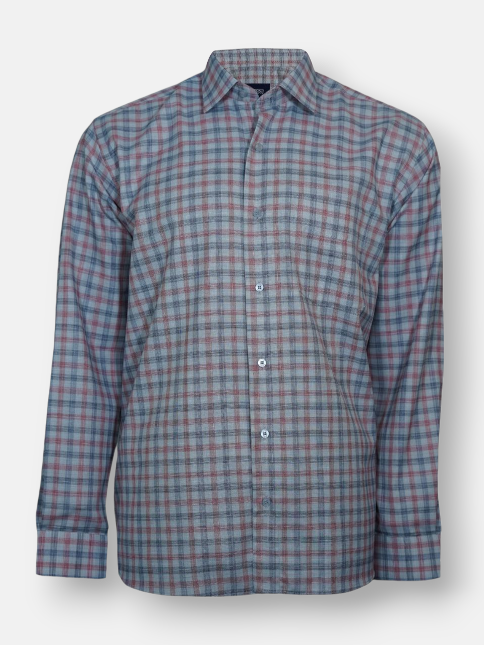 پیراهن مردانه جعبه ای دوخت فرنگی آستین بلند چهارخانه DH1