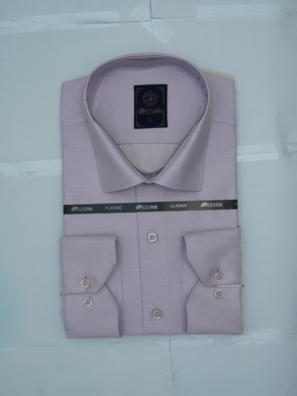 پیراهن مردانه کلاسیک آستین بلند آکسفورد یاسی CP سایزM