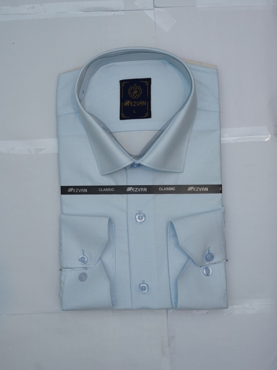 پیراهن مردانه کلاسیک آستین بلند آکسفورد آبی آسمانی CP سایزL