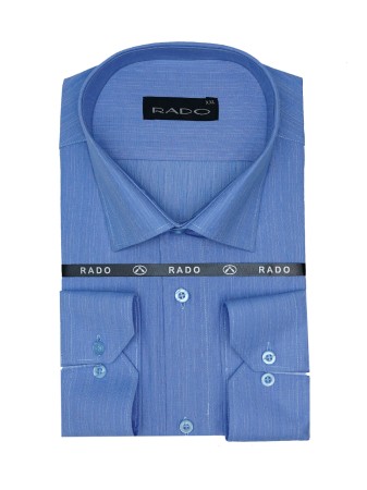 پیراهن مردانه جعبه ای کلاسیک آستین بلند راه راه DI3