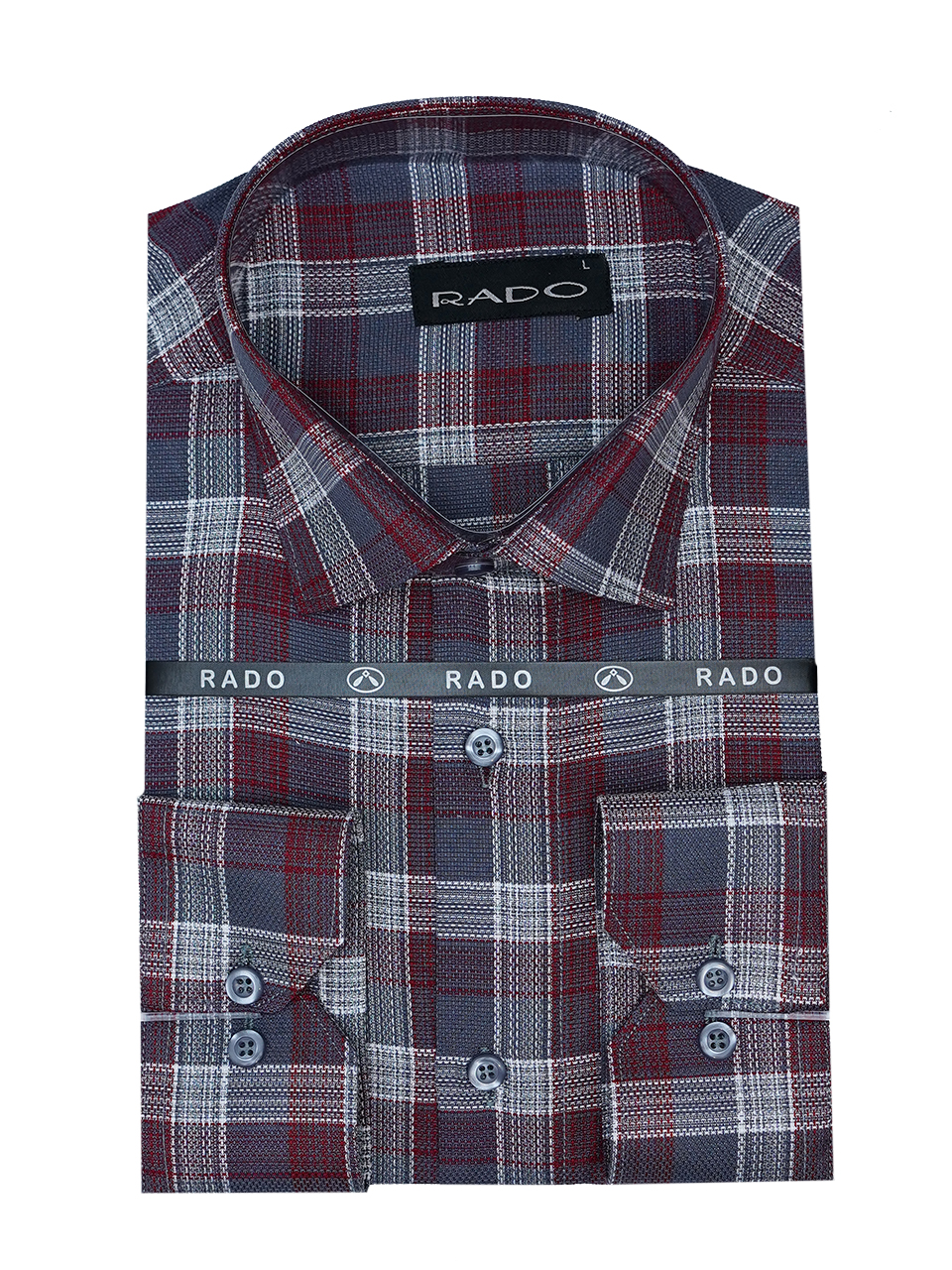 پیراهن مردانه جعبه ای کلاسیک آستین بلند چهارخانه DI3