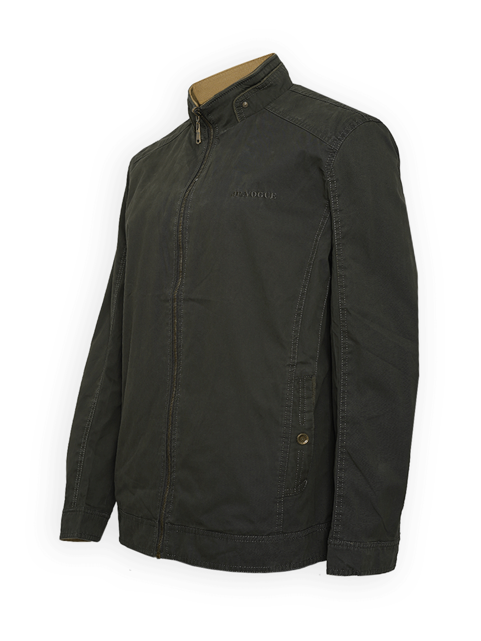 کاپشن بهاره مردانه دورو کتان جیپ سبز CN8543 سایز5XL