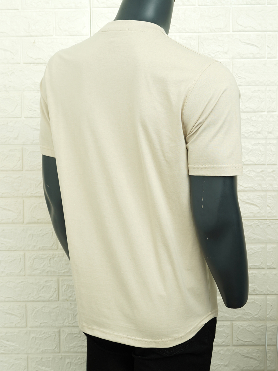 تیشرت مردانه یقه گرد پنبه چاپی آنجل کرم CQ