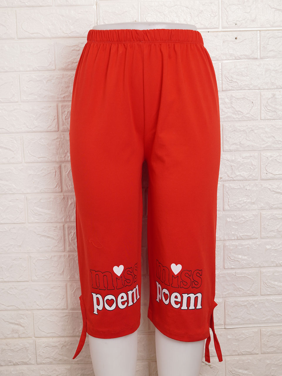 شلوارک زنانه کمرکش قرمز AD
