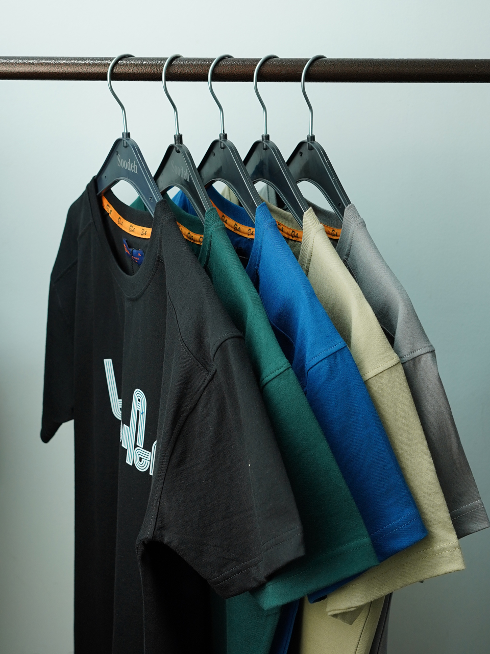 تیشرت مردانه یقه گرد پنبه چاپی آ اس AG841