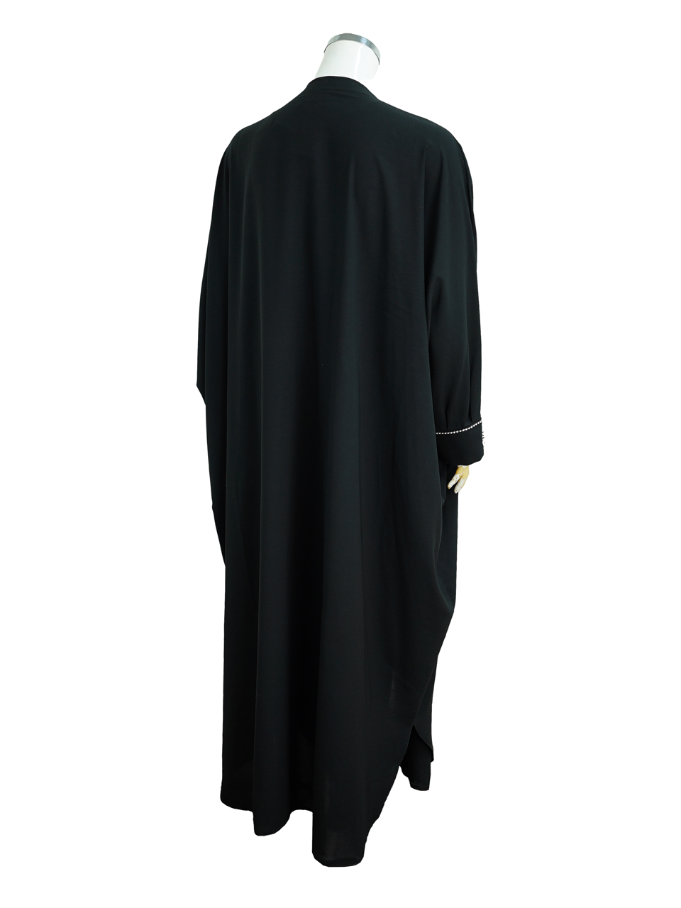 مانتو عبایی زنانه حریر ملیله دوزی مشکی AY1